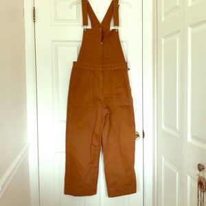 NWT A&F zip front overalls